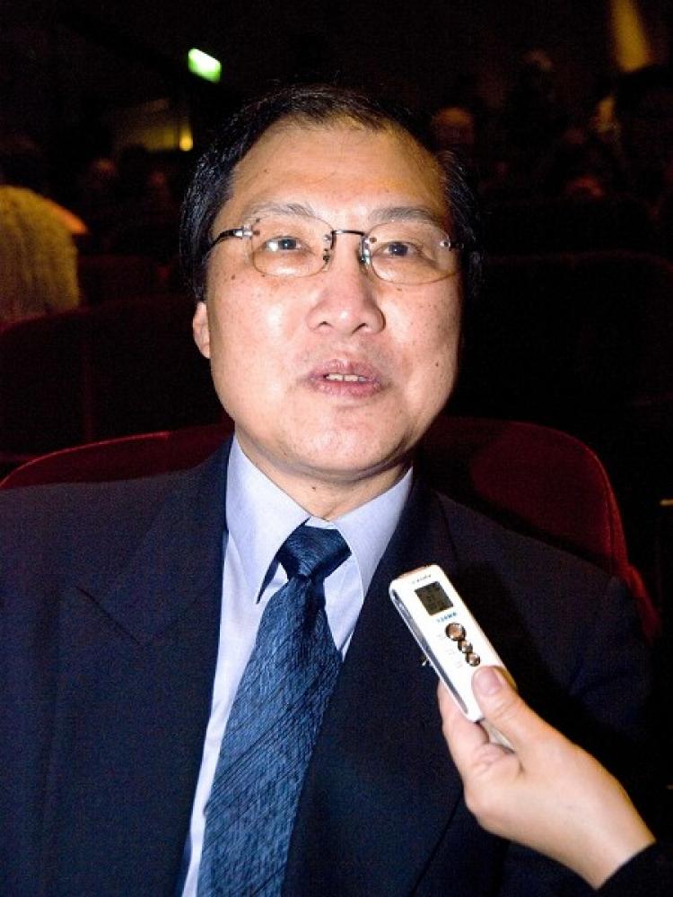 Cao Fuyong, a Peking opera master and manager of National Taiwan Theater Company. (Tang Bin/The Epoch Times)