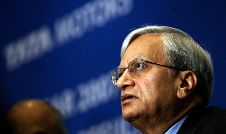 Ravi Kant, Managing director of Tata Motors, listens during a press conference in Mumbai in May. (Pal Pillai/AFP/Getty Images)