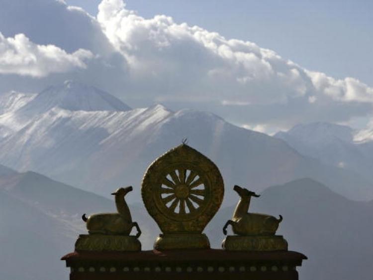LHASA VIEW: Throughout the Tibetan region thousands of students are protesting a new Mandarin-only language policy. (China Photos/Getty Images)