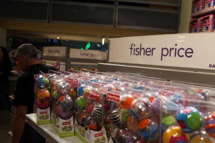 Fisher Price toys displayed last September 30 in New York City. On that day, Fisher Price, one of the world's largest toy manufacturers, announced the recall for numerous toddler toys and baby items. (Spencer Platt/Getty Images)