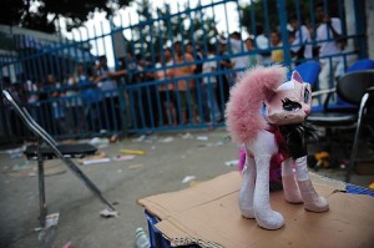 A toy factory in China closes down. (Getty Images)