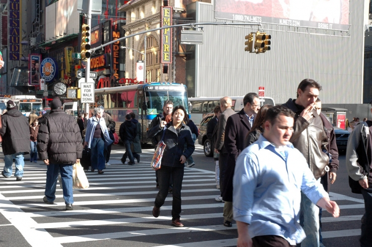 A traffic junction in New York  (Mingguo/The Epoch Times)