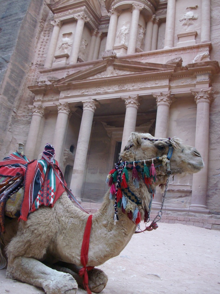 The majestic Al Khazneh (Treasury) carved out of a sandstone rock face in the ancient city of Petra. (Ramy Salameh)