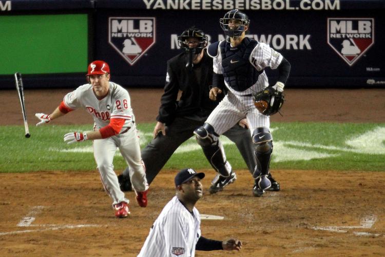 Chase Utley's second solo homer of the game came in the sixth inning. (Chris McGrath/Getty Images )