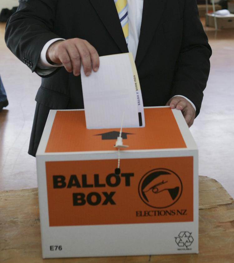 Voters will head to the polling booths on 8 November to decide whether Prime Minister Helen Clark will retain her position for a fourth term or National's John Key will lead the country. (Ross Land/Getty Images )