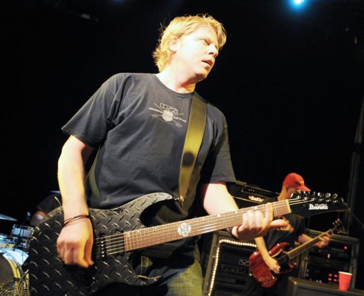 US punk rock band Offspring's lead guitarist and singer Dexter Holland performs on stage on June 10, 2008 at the Trabendo private club in Paris as part of the band's European tour. (Olivier Laban Mattei /AFP/Getty Images)