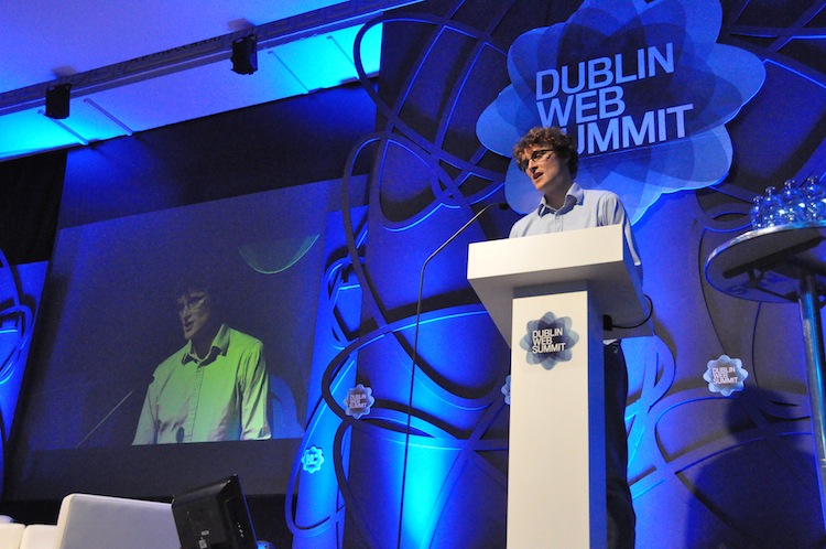 Paddy Cosgrave, founder of the Dublin Web Summit at the 2011 event at the Royal Dublin Society. (Martin Murphy/The Epoch Times)