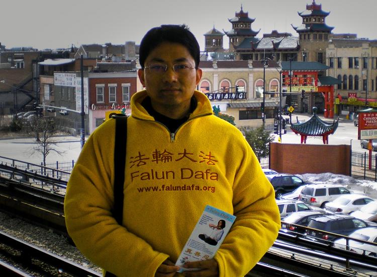William Huang in New York after he reached safety in 2008. (The Epoch Times)