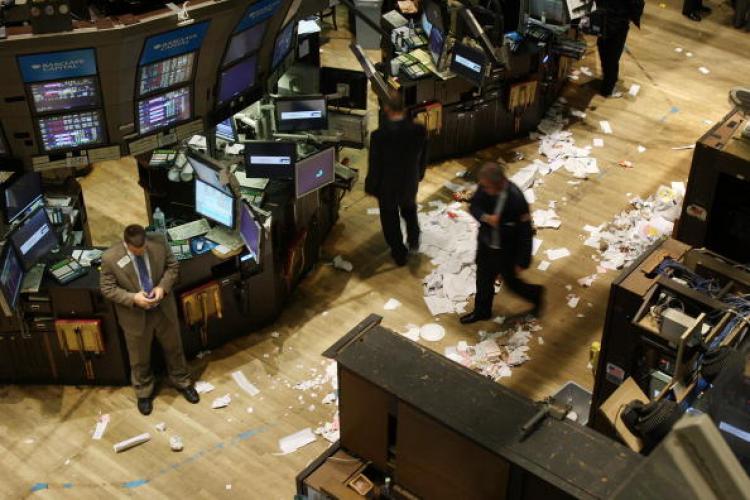 Traders work on the floor of the New York Stock Exchange..  (Spencer Platt/Getty Images)