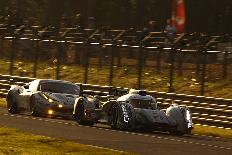 The 32 Audi R18 e-tron quattro wioll most likely finish second, behind the #1 e-tron. (Audi Motorsport)