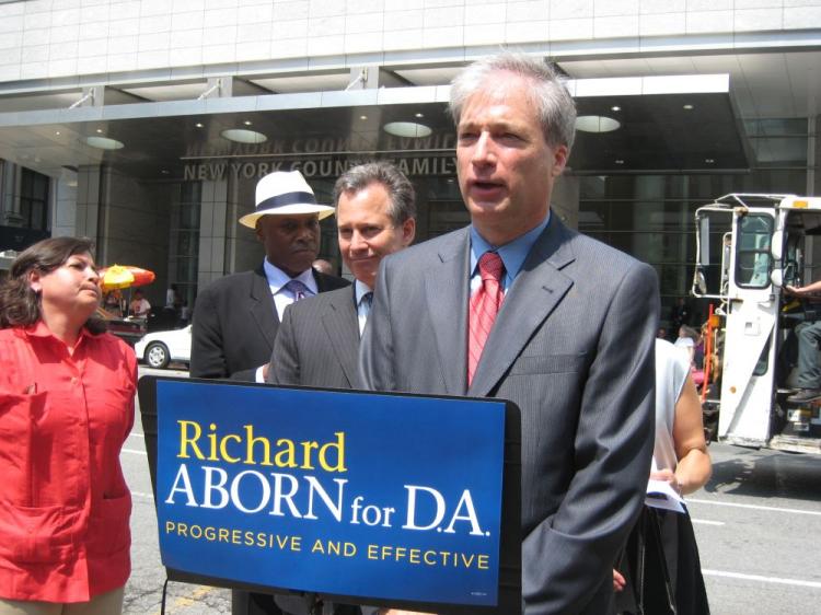 Manhattan District Attorney candidate Richard Aborn talked about his proposals to better help youths with delinquent behaviors. (The Epoch Times)