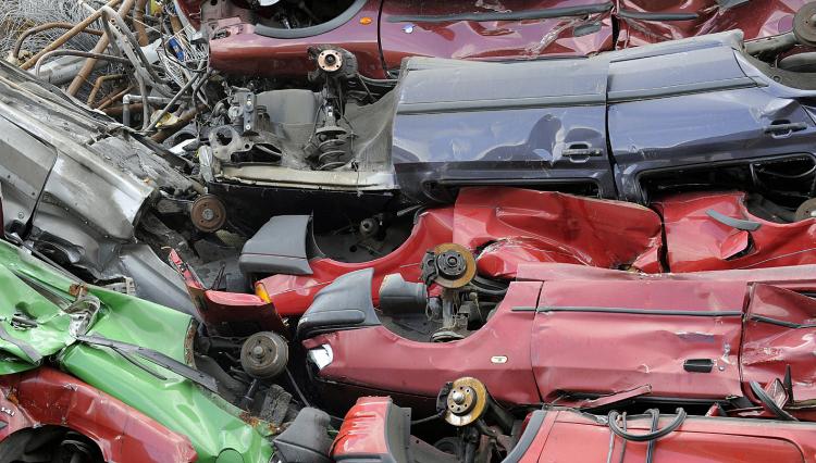 Your old car might net you some cash on its way to the scrapyard with the new 'Cash for Clunkers' bill. (Theo Heimann/AFP/Getty Images)