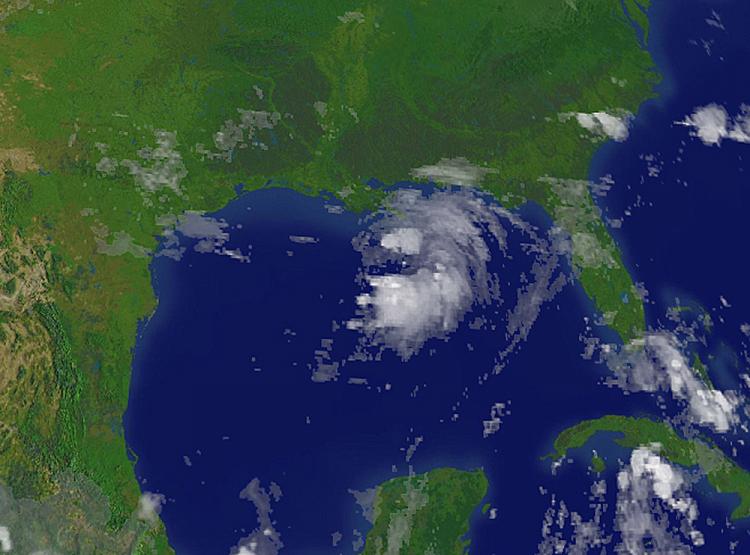 Tropical Storm Edouard is moving toward the Texas and Louisiana coasts and may strengthen to a hurricane over the next 24 hours. (NOAA/Getty Images)