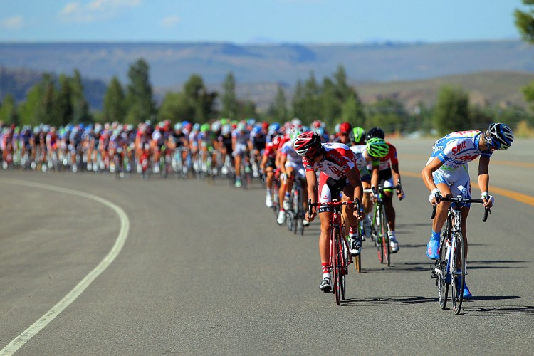 Riders attack at the front of the peloton early in Stage Two of the 2011 USA Pro Cycling Challenge. (Doug Pensinger/Getty Images) Riders attack at the front of the peloton early in Stage Two of the 2011 USA Pro Cycling Challenge. (Doug Pensinger/Getty Images)
