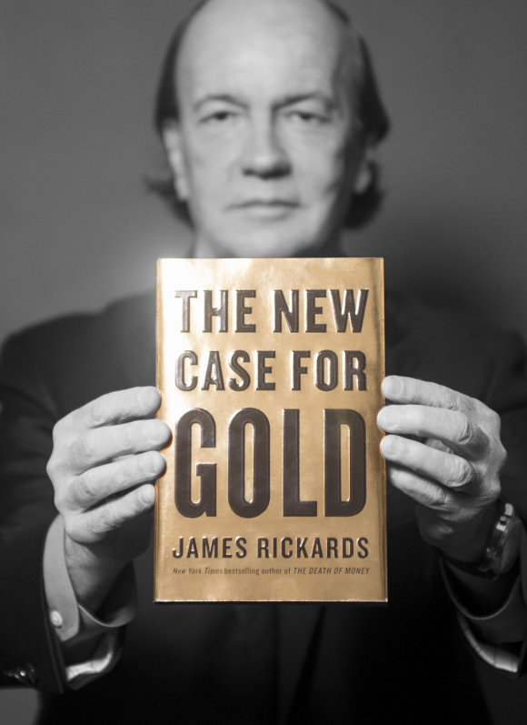 James Rickards with his book "The New Case for Gold"
