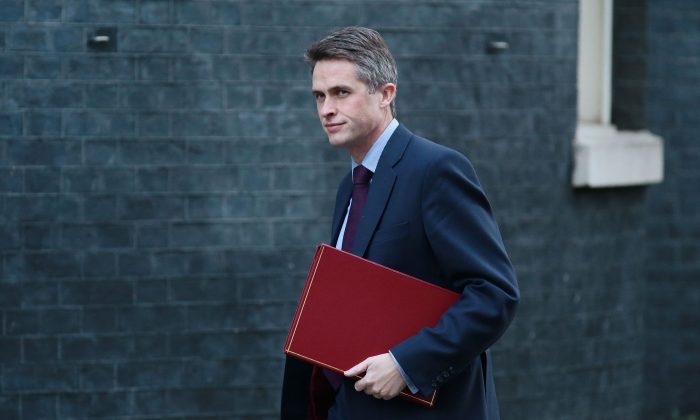 Britain's Defense Secretary Gavin Williamson arrives at 10 Downing Street in London on Dec. 04, 2018. (Jack Taylor/Getty Images)