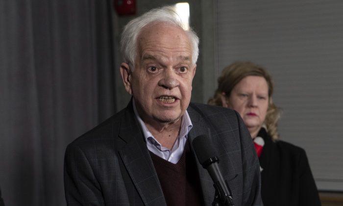 Canadian Ambassador to China John McCallum responds to questions following his participation at the federal cabinet meeting in Sherbrooke, Que., on Jan. 16, 2019. (The Canadian Press/Paul Chiasson)
