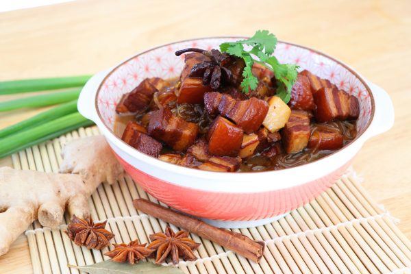 Pork belly with glass noodles
