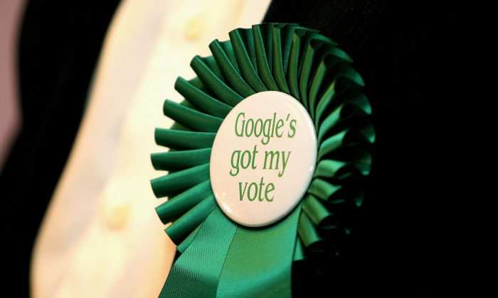 A Google badge in Sydney on Sept. 14, 2007. (Greg Wood/AFP/Getty Images)