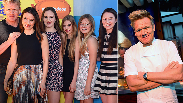 (L) Gordon Ramsay and family (Jason Merritt/Getty Images); (R) Gordon Ramsay (Ethan Miller/Getty Images)