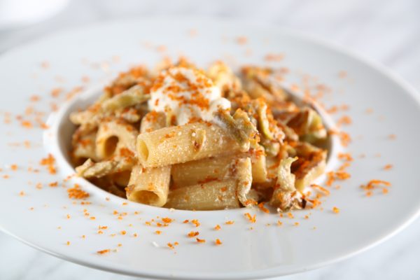 rigatoni with ricotta and artichokes