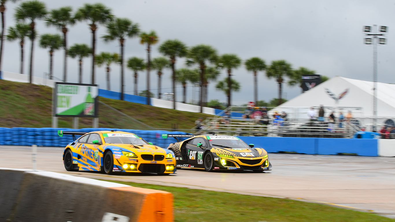 The GTD class offered plenty of close racing.