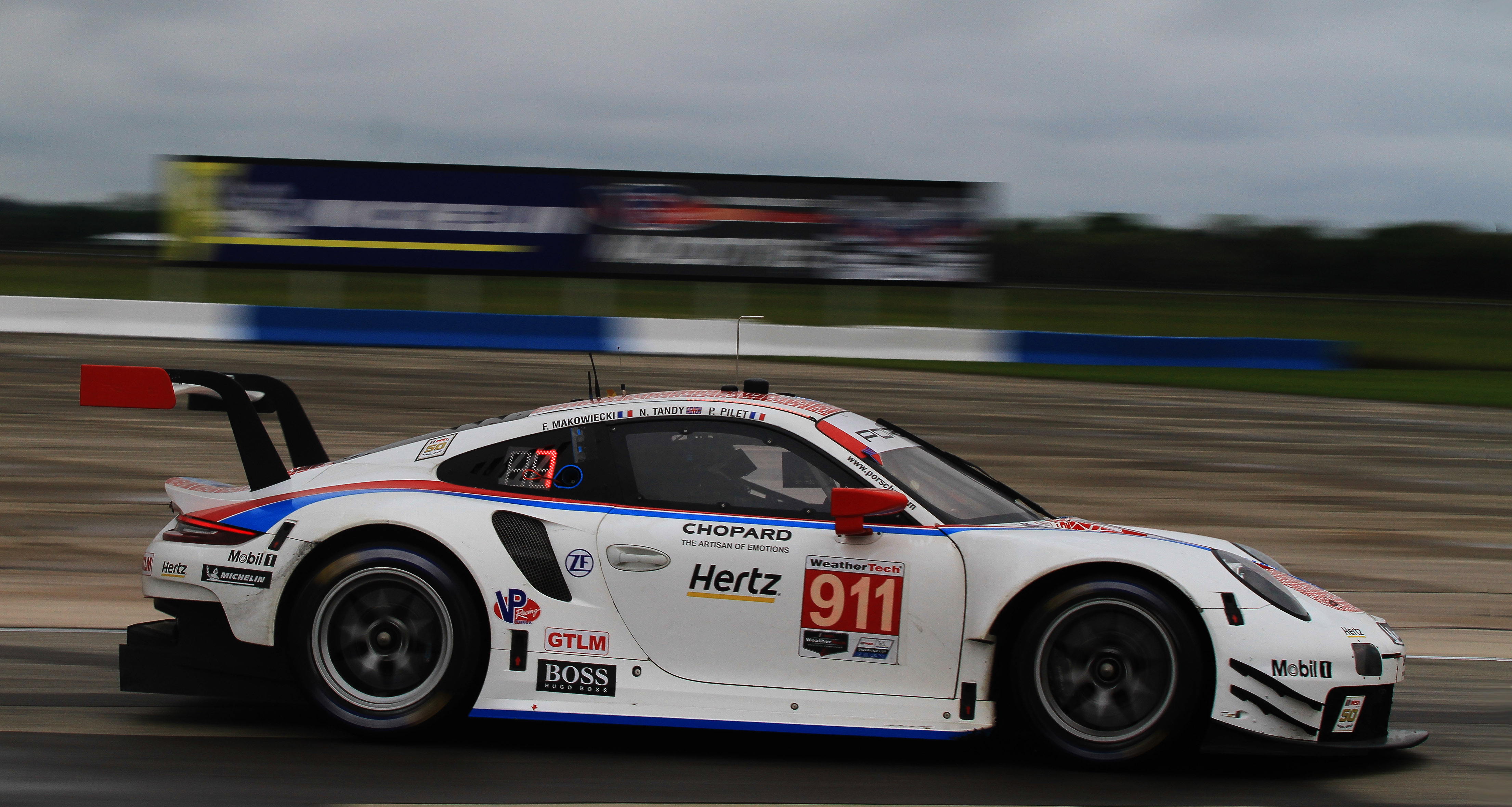 The #911 Porsche 911 RSR won GTLM.