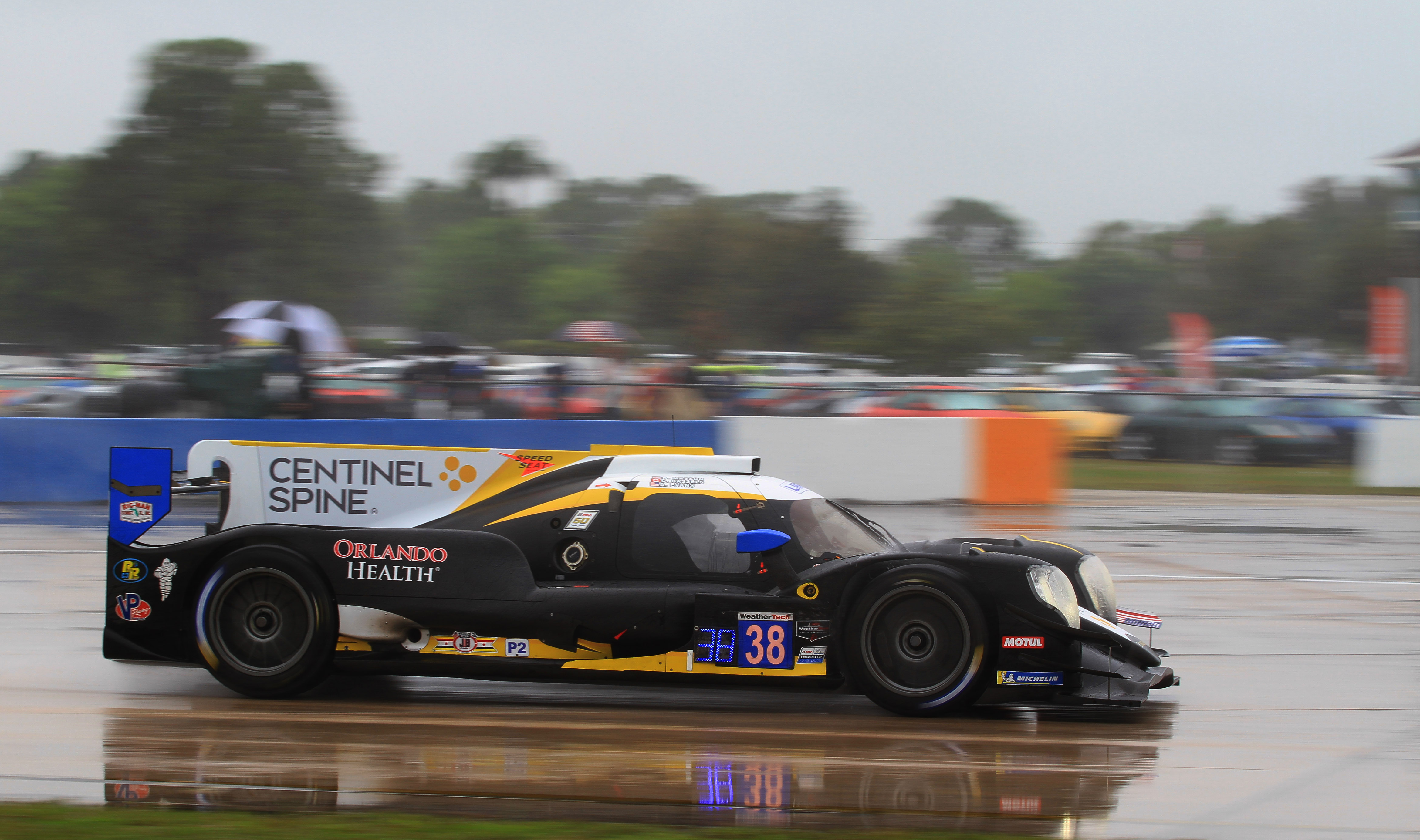 The #38 Performance Tech P2 Oreca won its class.