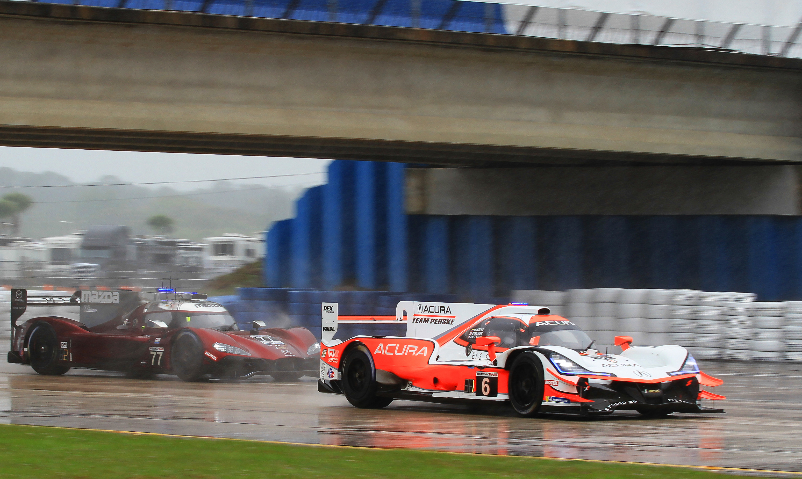 Tristan Nunez passed Dane Cameron for the lead on the first green lap.