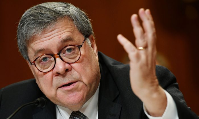 Attorney General William Barris testifies during a House Commerce, Justice, Science, and Related Agencies Subcommittee hearing on Capitol Hill on April 10, 2019. (Mandel Ngan/AFP/Getty Images)