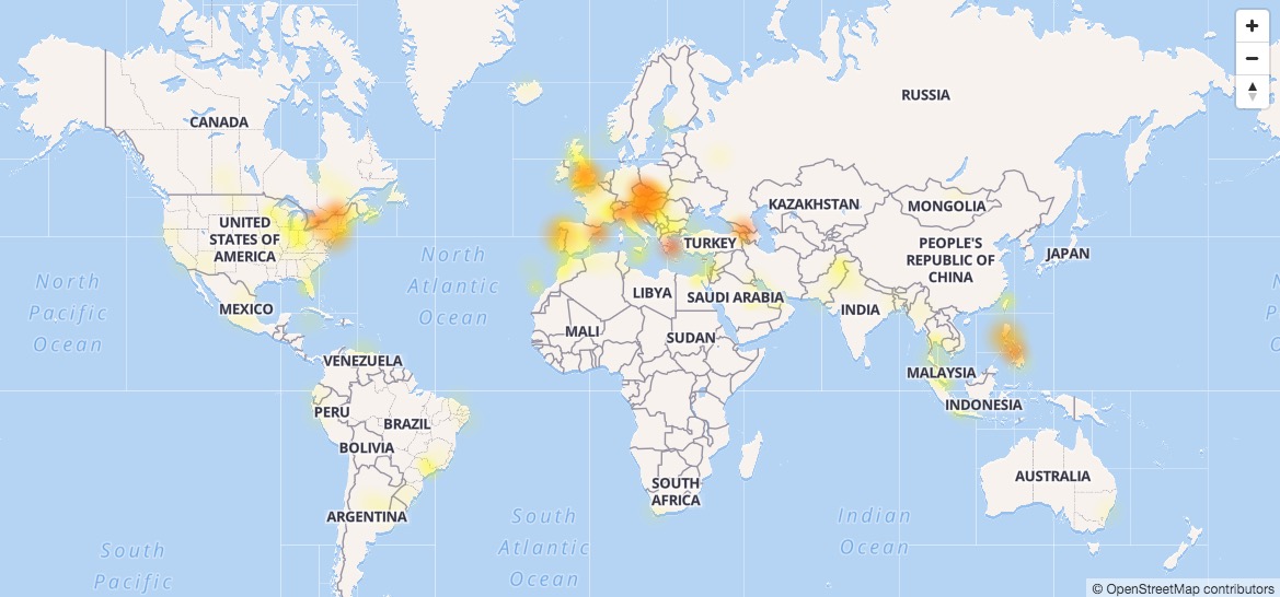 whatsapp outage map