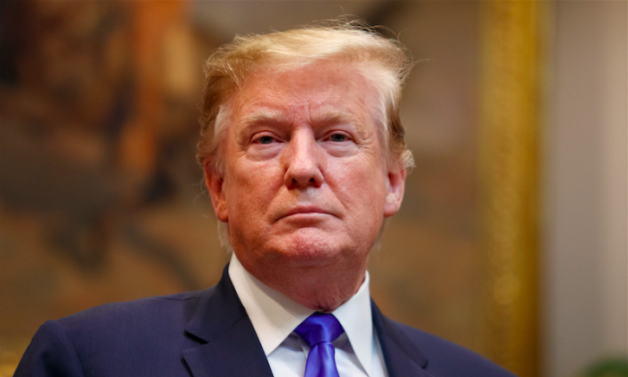 President Donald Trump delivers remarks on 5G deployment in the United States on April 12, 2019 in Washington. (Tom Brenner/Getty Images)