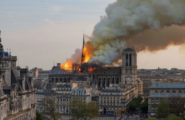 Notre Dame burning