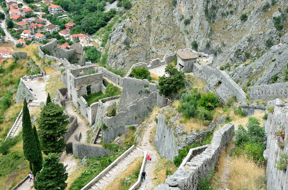 Fortifications in Kotor Bay Montenegro