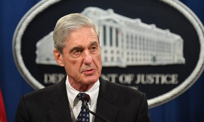Special counsel Robert Mueller speaks on the investigation into Russian interference in the 2016 Presidential election, at the Department of Justice in Washington on May 29, 2019. (Mandel Ngan/AFP/Getty Images)