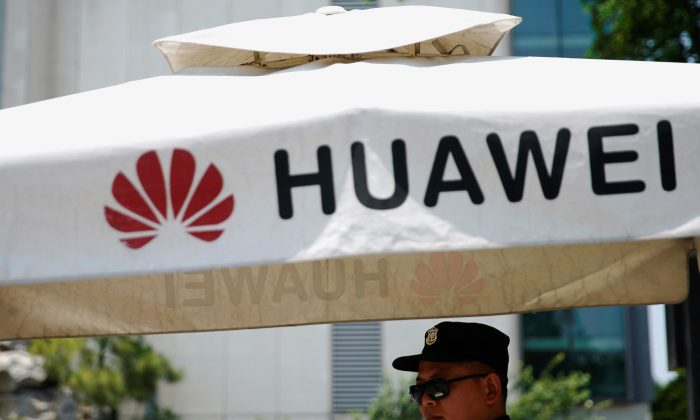 A Huawei company logo is seen at Huawei's Shanghai Research Center in Shanghai, China, on May 22, 2019. (Aly Song/Reuters)