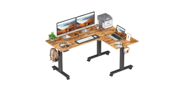 Fezibo Triple Motor L-Shaped Standing Desk