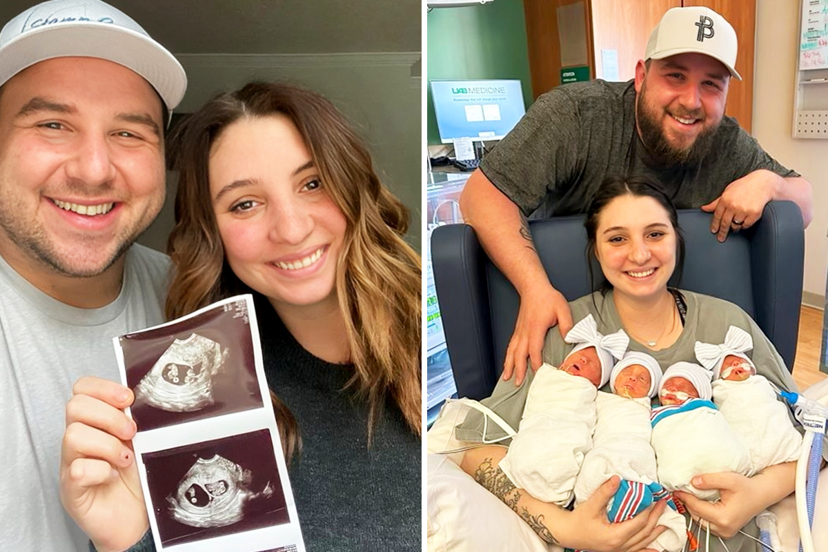 Couple Hoping for a 2nd Child Thrilled When Scan Shows 'One-in-70-Million' Rare Quadruplets