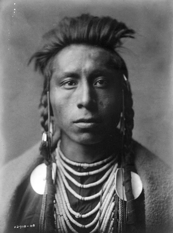 Lies Sideway, a Crow man, cc1908. (Edward S. Curtis/Library of Congress)