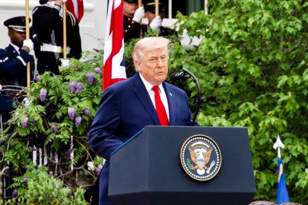 Trump Delivers Remarks at Rose Garden
