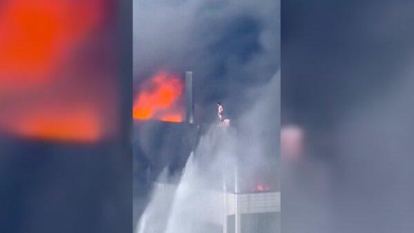 Deadly Fire Traps Workers on Roof in China