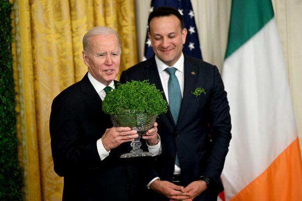Biden Hosts Irish Prime Minister Leo Varadkar for Shamrock Presentation