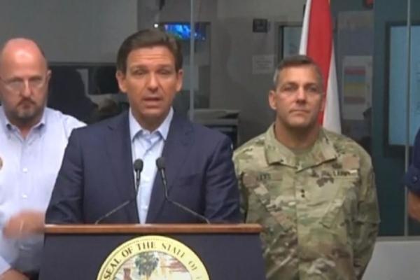Florida Governor DeSantis Holds a Press Conference in Tallahassee on Hurricane Idalia