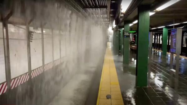 1.8 Million Gallons of Water Floods Times Square Subway Station in New York