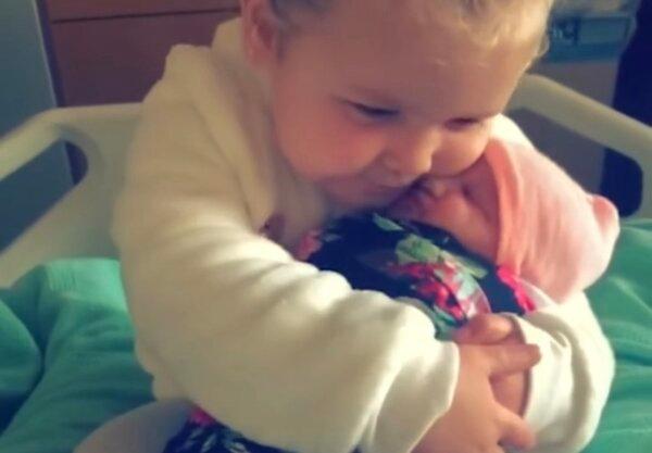 Heartwarming Moment 3-Year-Old Pennsylvania Girl Meets Baby Sister for the First Time