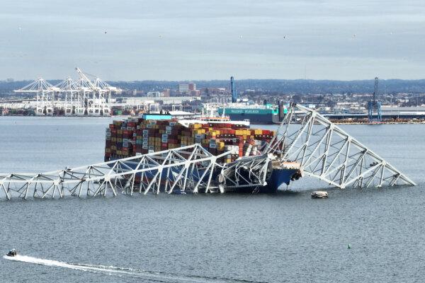 Aftermath of Baltimore Bridge Collapse After Ship Crash