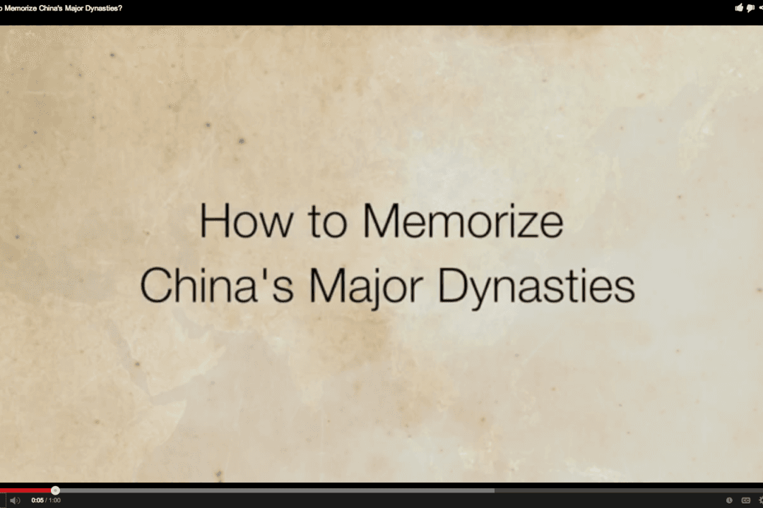 Memorize China’s Major Dynasties in One Minute