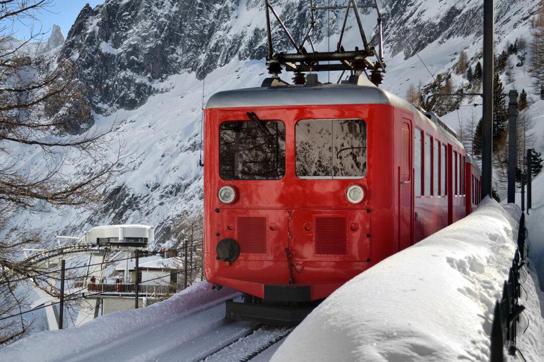 Men Spot Something Get Buried in Snow As Train Passes By, Start Digging to Save Its Life