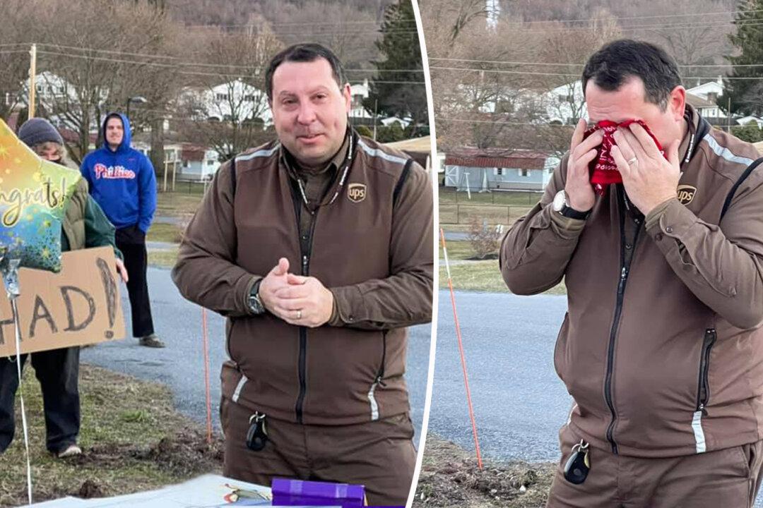 Entire Town Surprises Their Only UPS Driver to Tears With $1,000 Thank-You Gift: Video