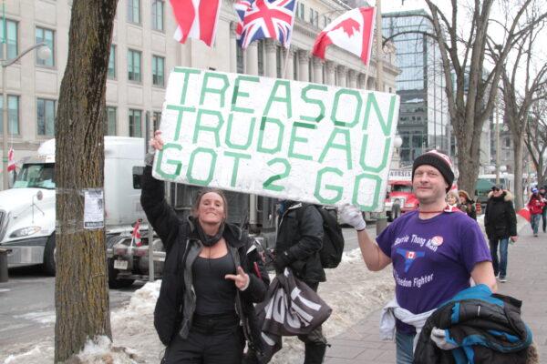There was plenty of support for the occupation of Ottawa by truckers on Feb. 12 , 2022. (Richard Moore/The Epoch Times)